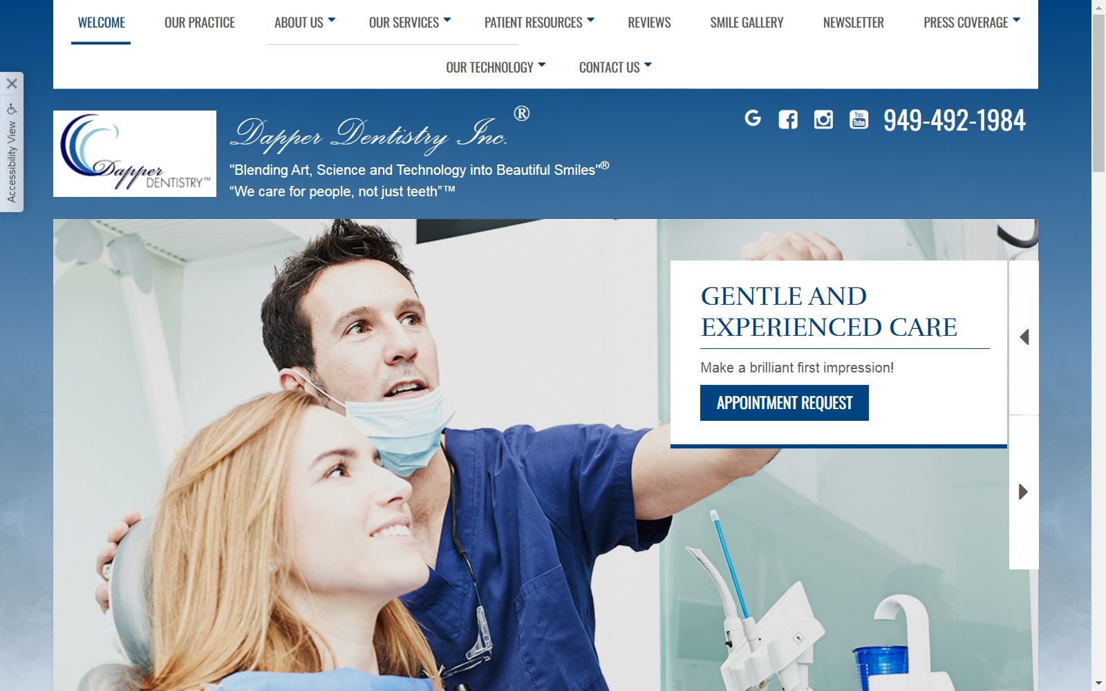 dapperdentistry.com screenshot