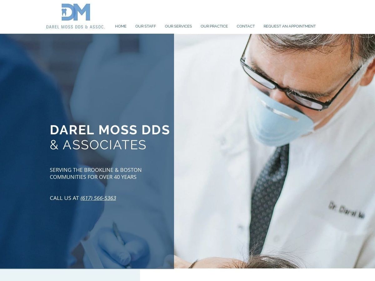 Moss Darel DDS Website Screenshot from darelmossddspc.com