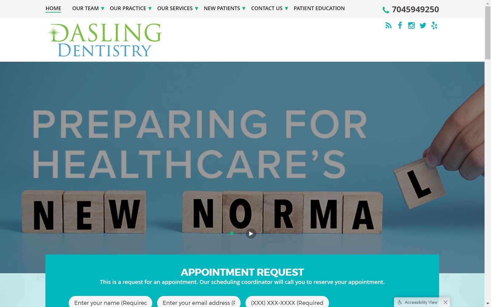 daslingdentistry.com screenshot