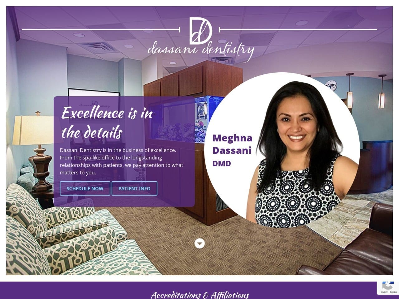 Dassani Dentistry Website Screenshot from dassanidentistry.com