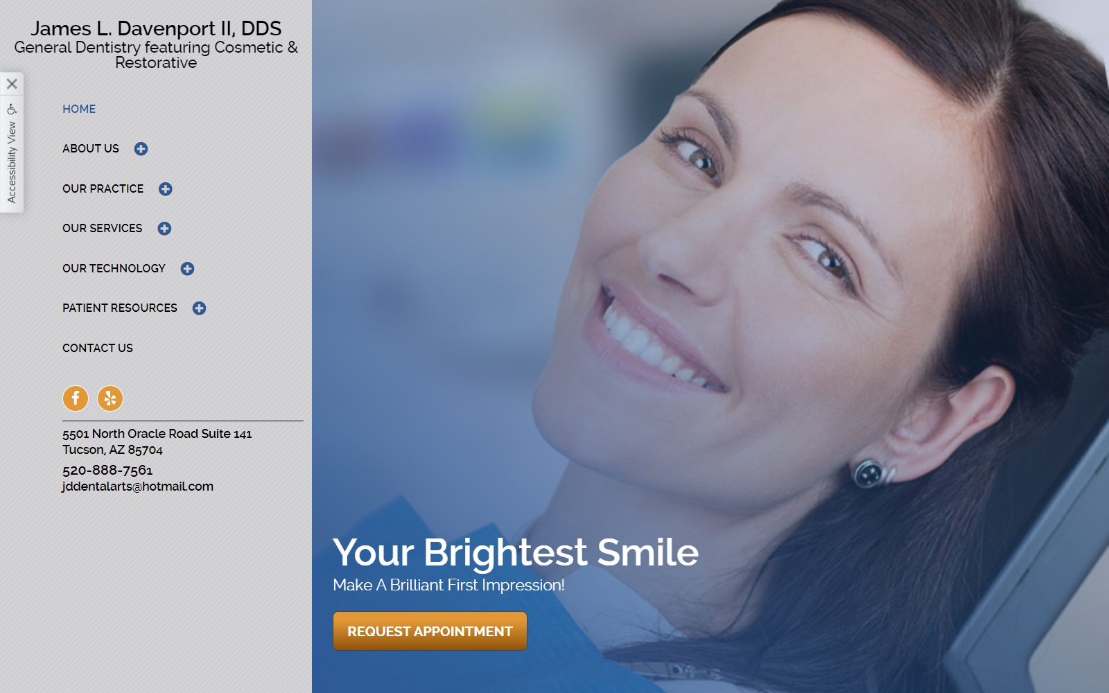 davenportdentalarts.com screenshot