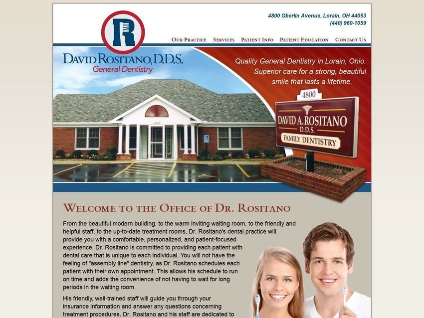 Dr. David A. Rositano DDS Website Screenshot from daverositanodds.com