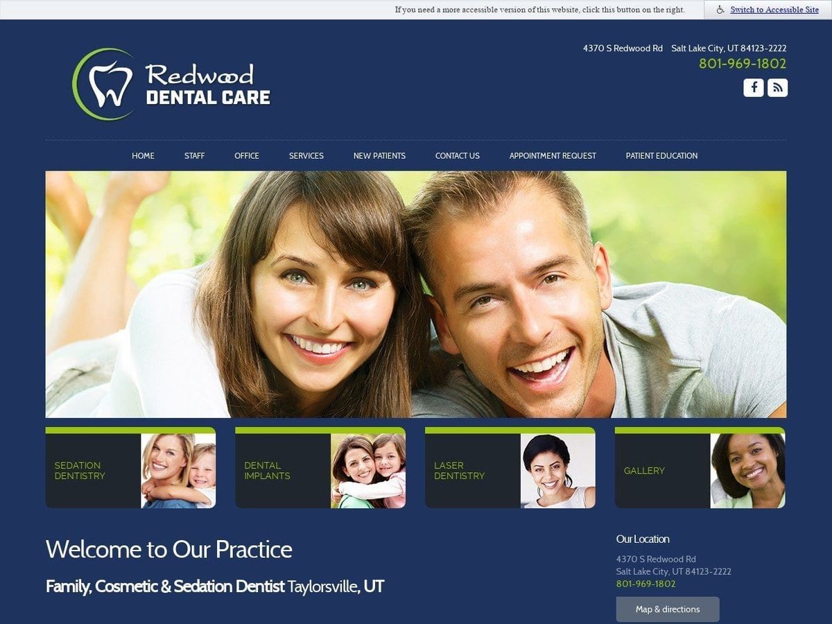 Redwood Dental Health Center Website Screenshot from davidblancodds.com