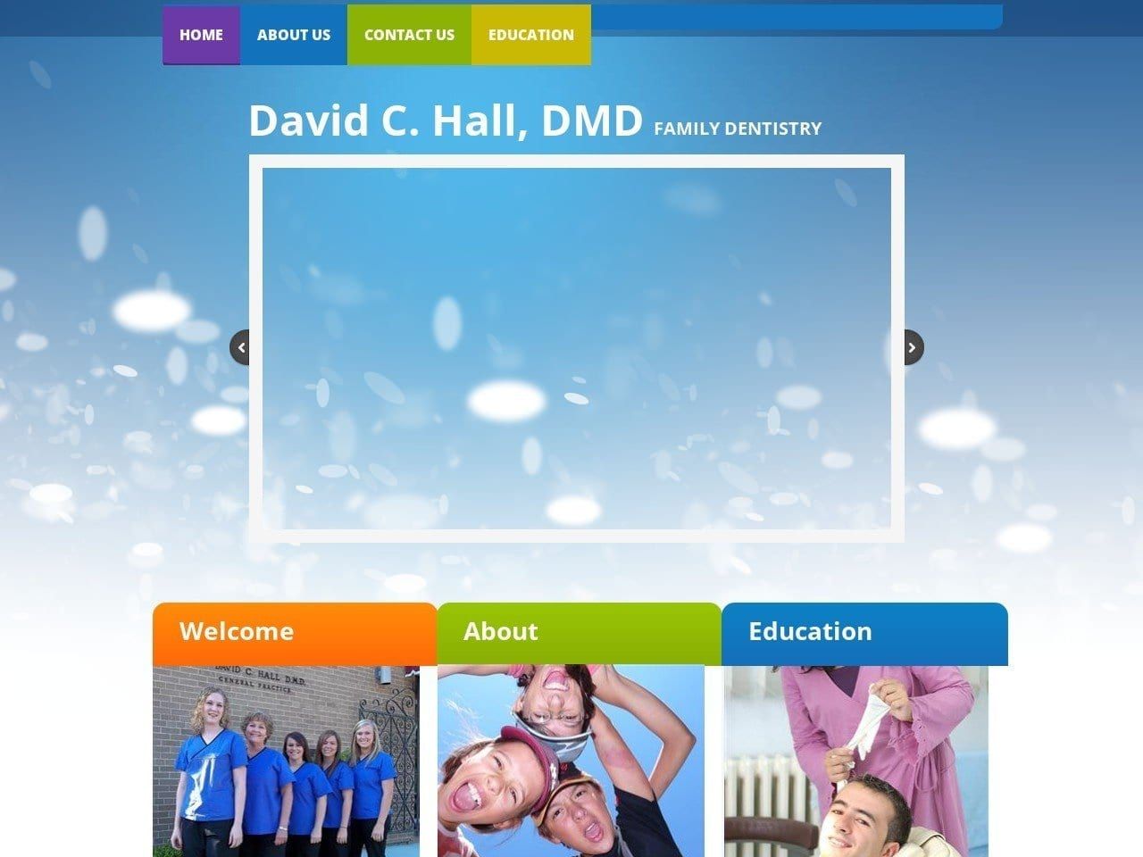Dr. David C. Hall DMD Website Screenshot from davidhalldentist.com