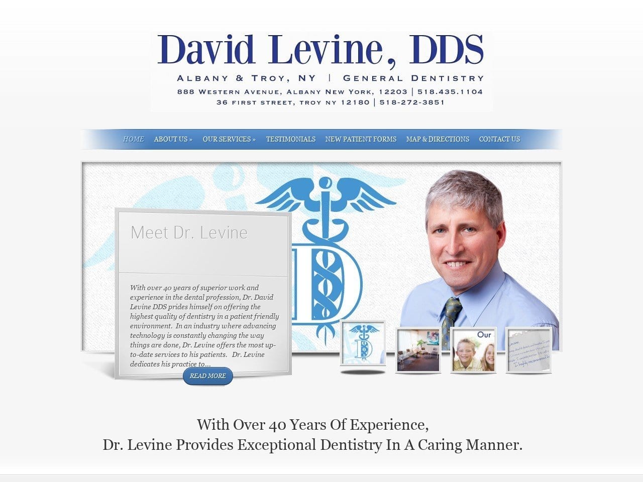 Levine David DDS Website Screenshot from davidlevinedentist.com