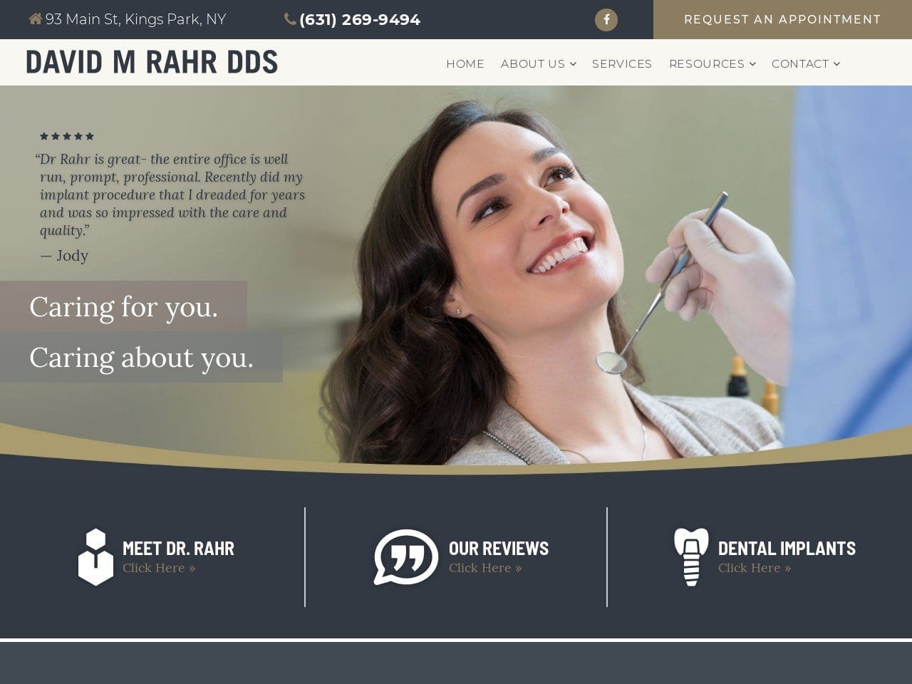 David M. Rahr DDS PLLC Website Screenshot from davidrahrdds.com