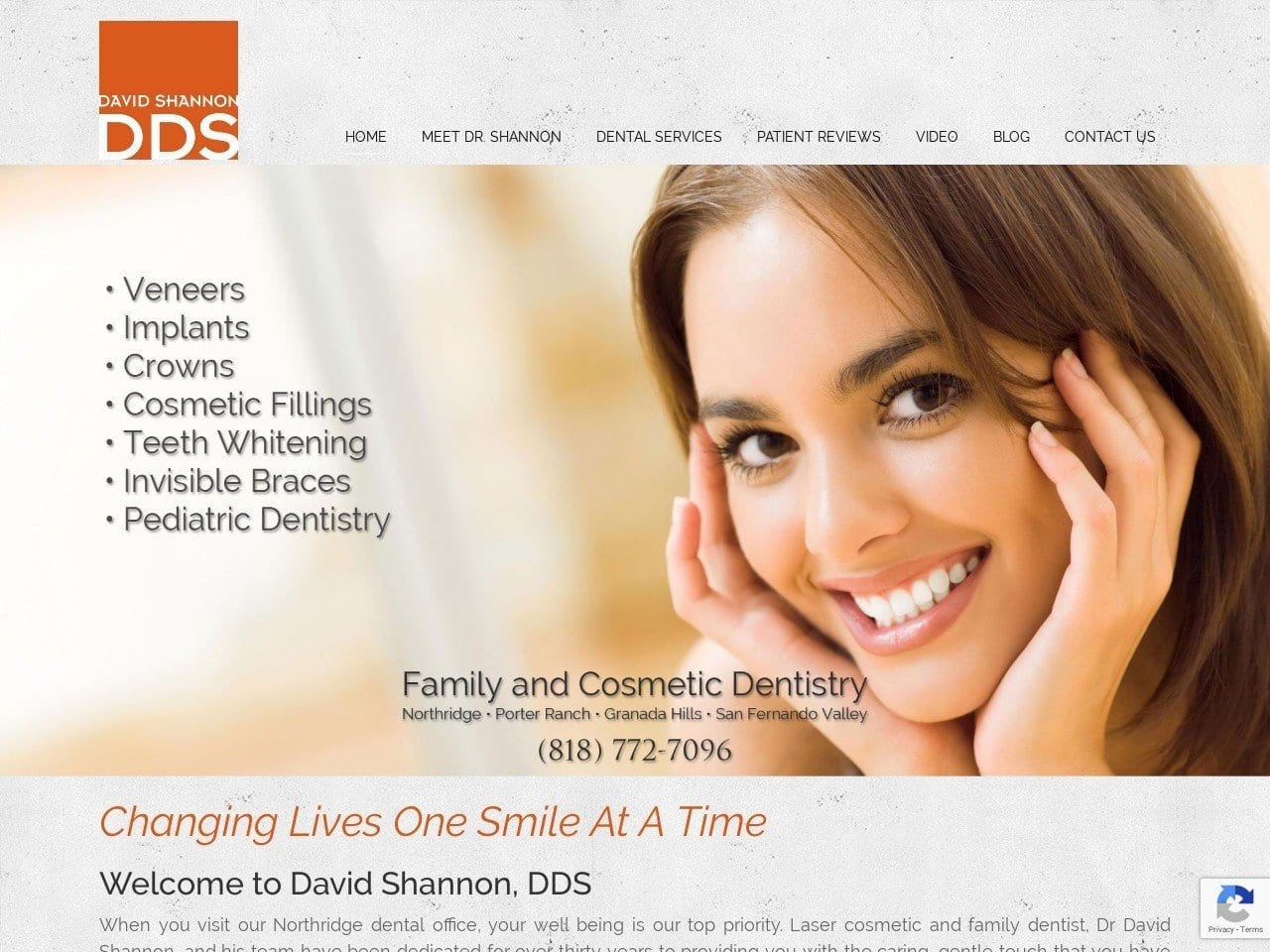 David Shannon DDS Website Screenshot from davidshannondds.com