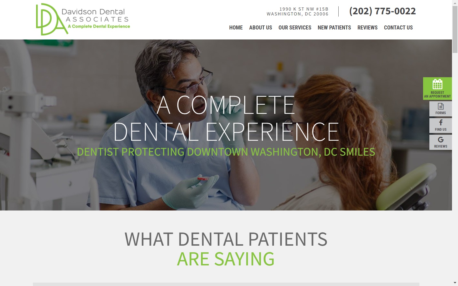 davidsondentaldc.com screenshot