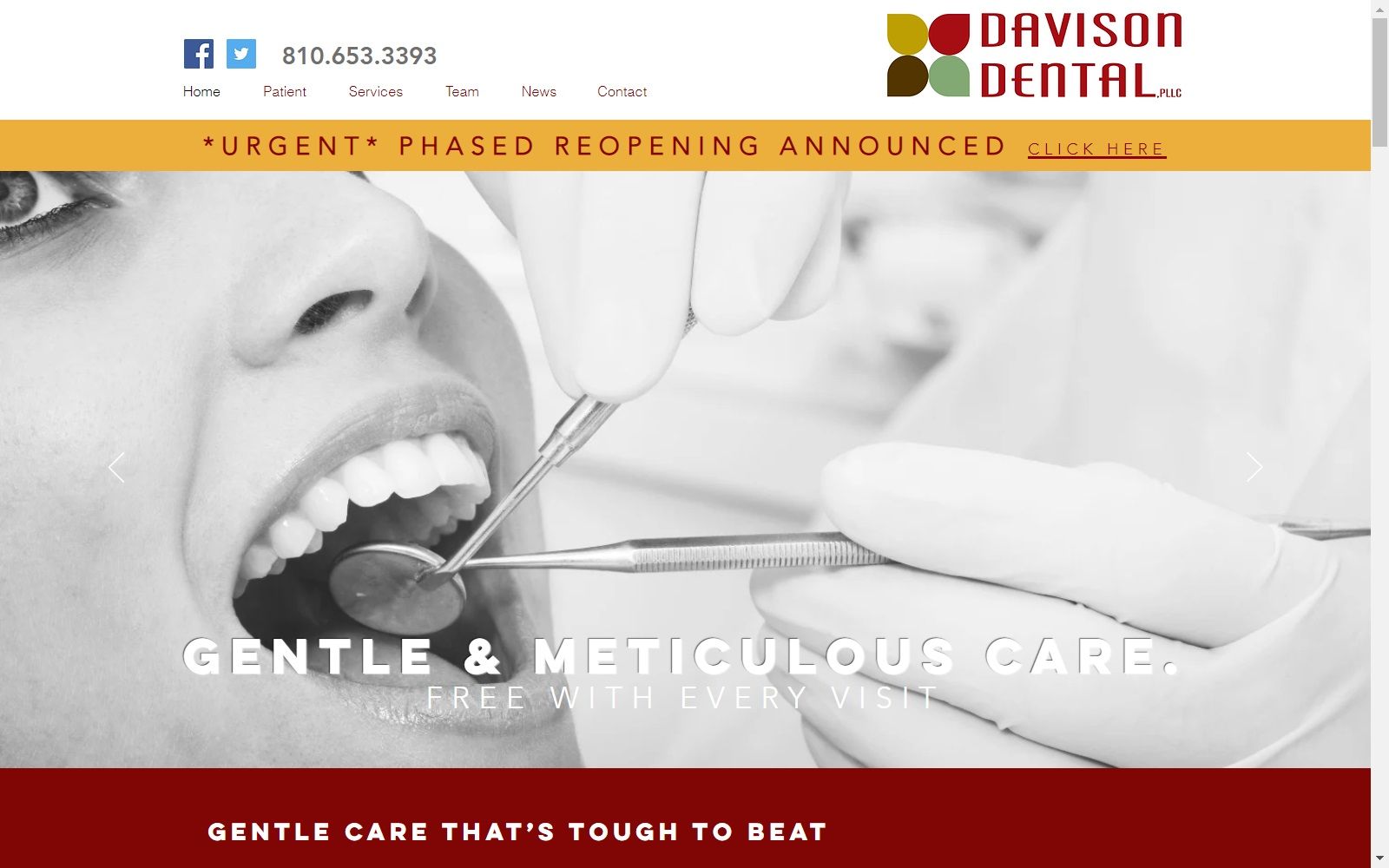 Davisondental. Com dental website screenshot