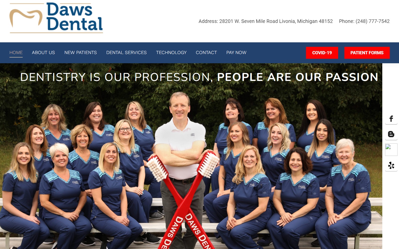 dawsdental.com screenshot