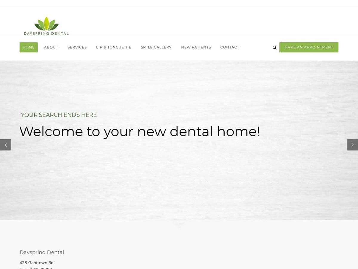 Dayspring Center For Dentist Website Screenshot from dayspringlaserdentistry.com