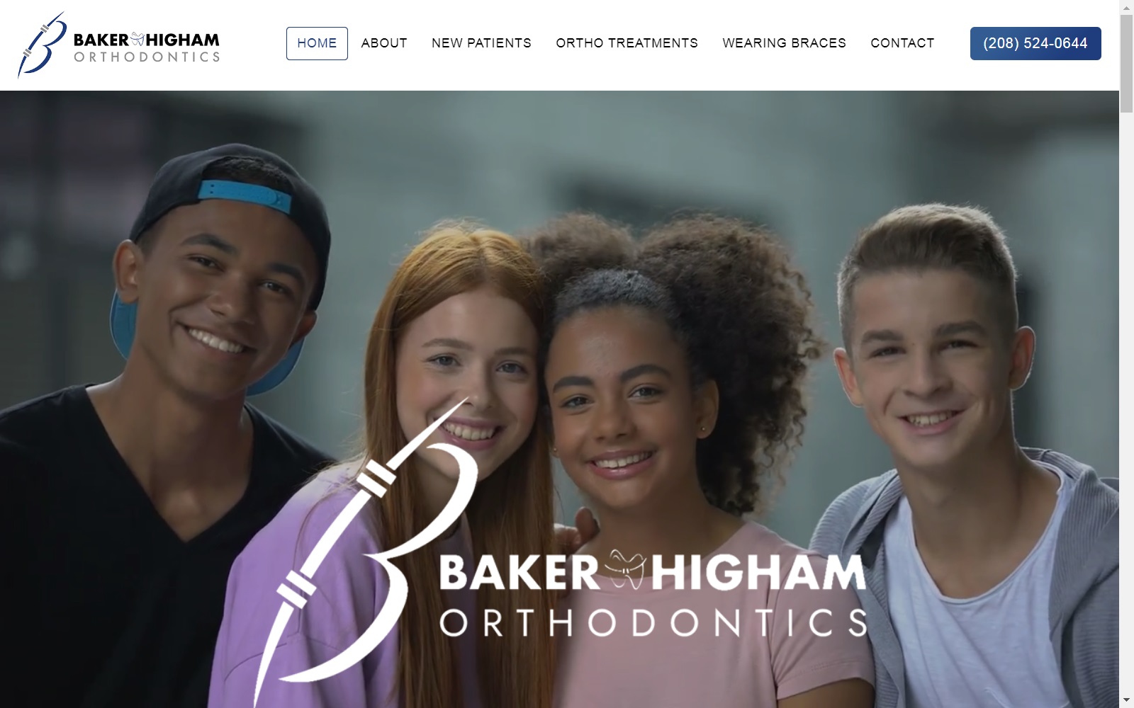 dbakerorthodontics.com screenshot