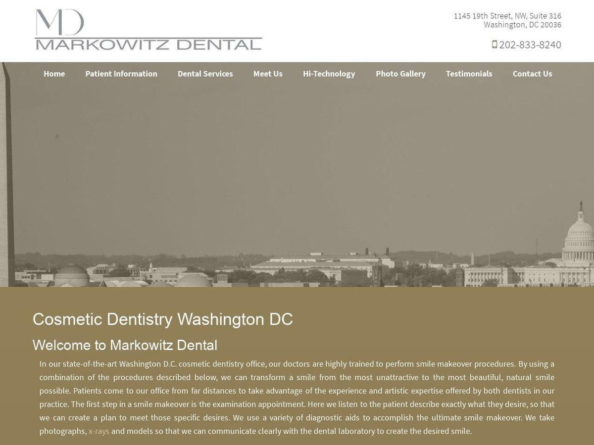 Dc Smile Center Website Screenshot from dcsmilecenter.com