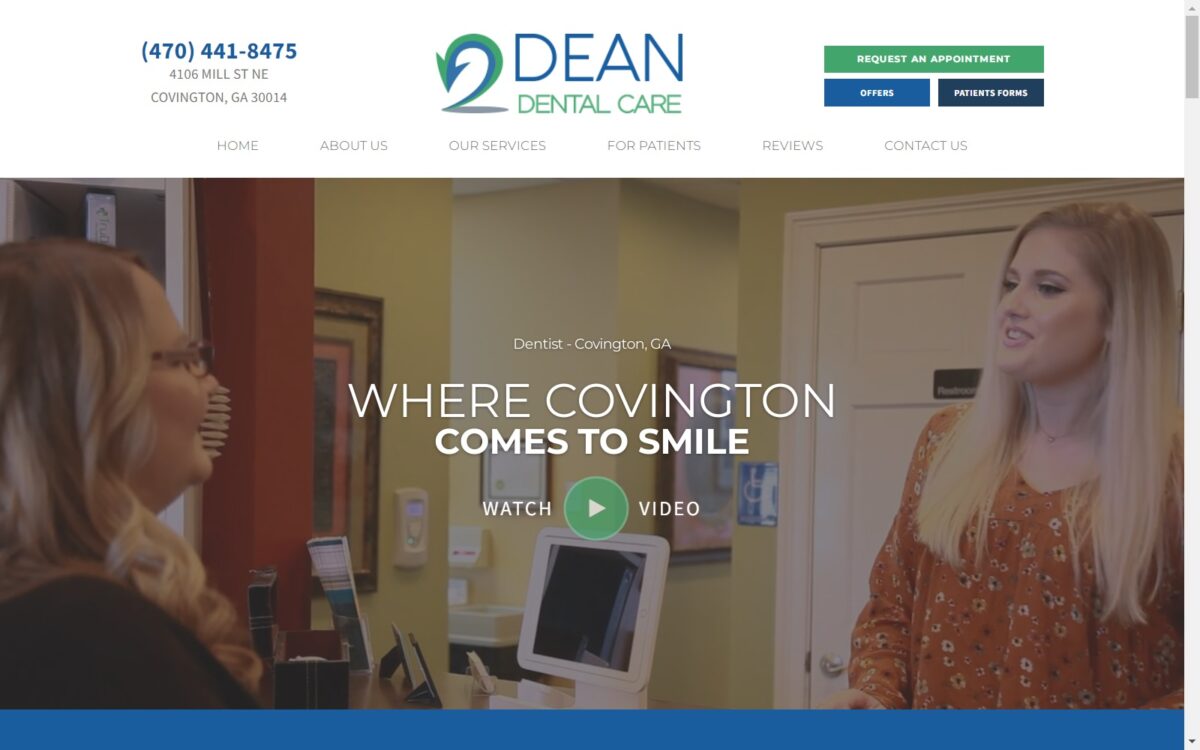 deandentalcare.com screenshot