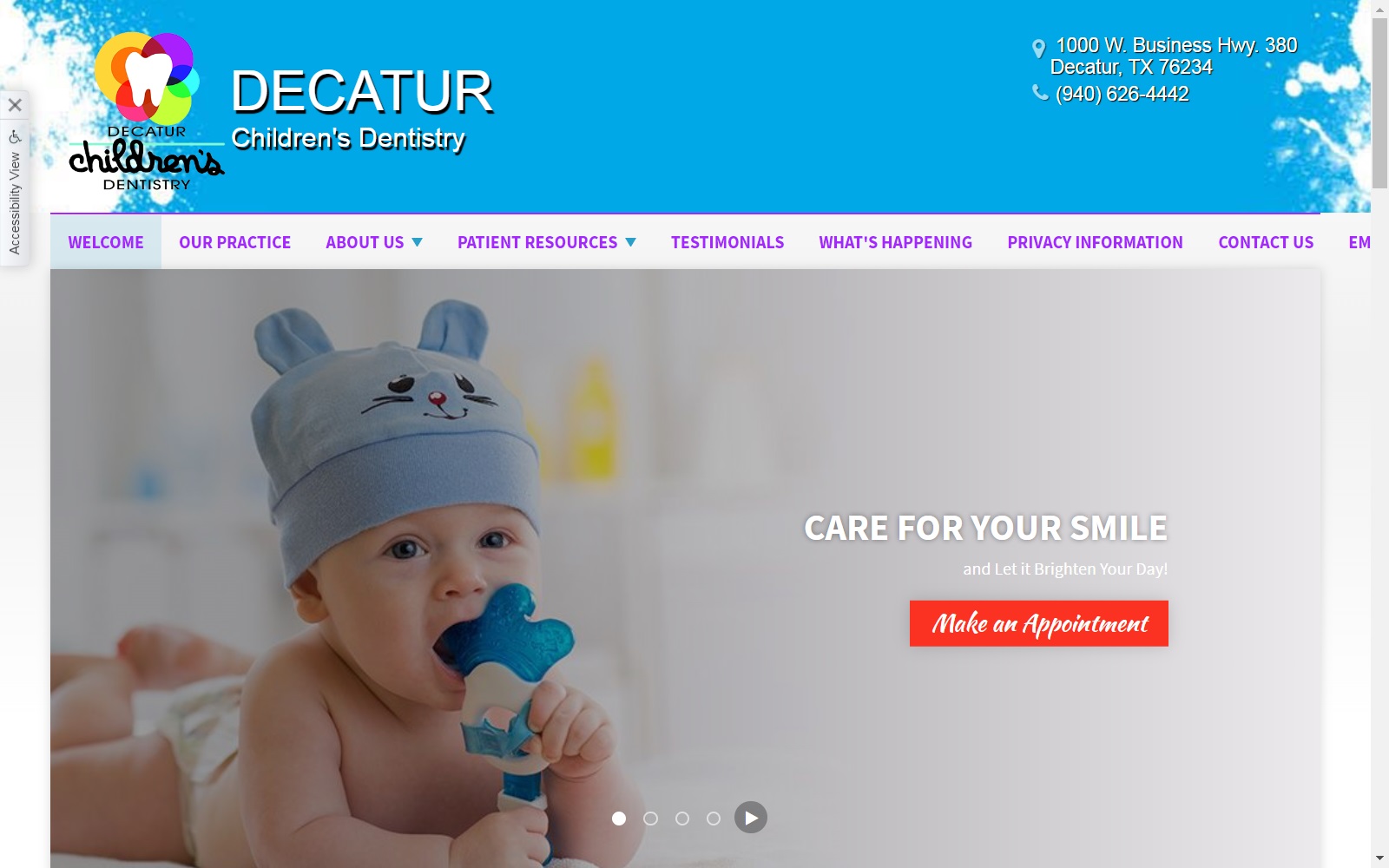 decaturchildrensdentistry.com screenshot