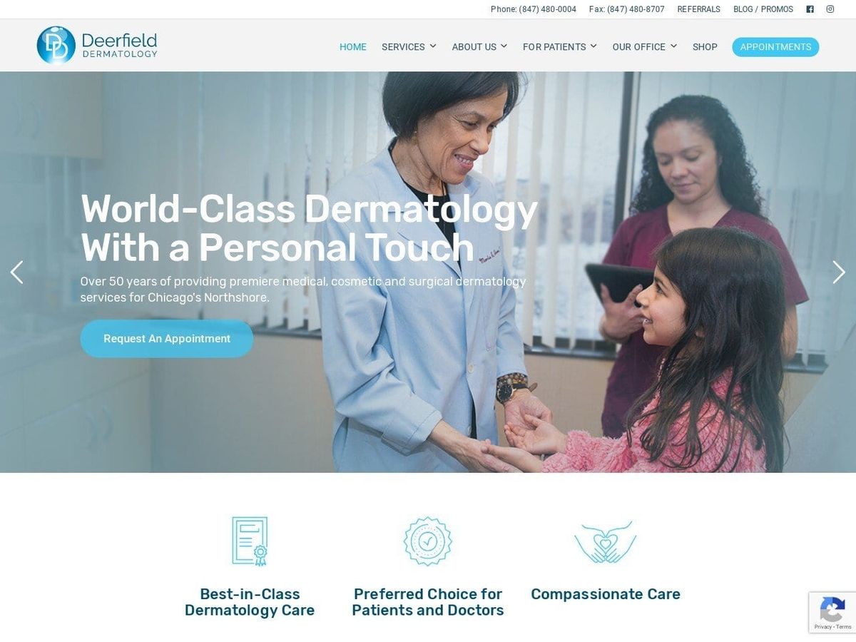 Wozny Janice A Website Screenshot from deerfielddermatology.com