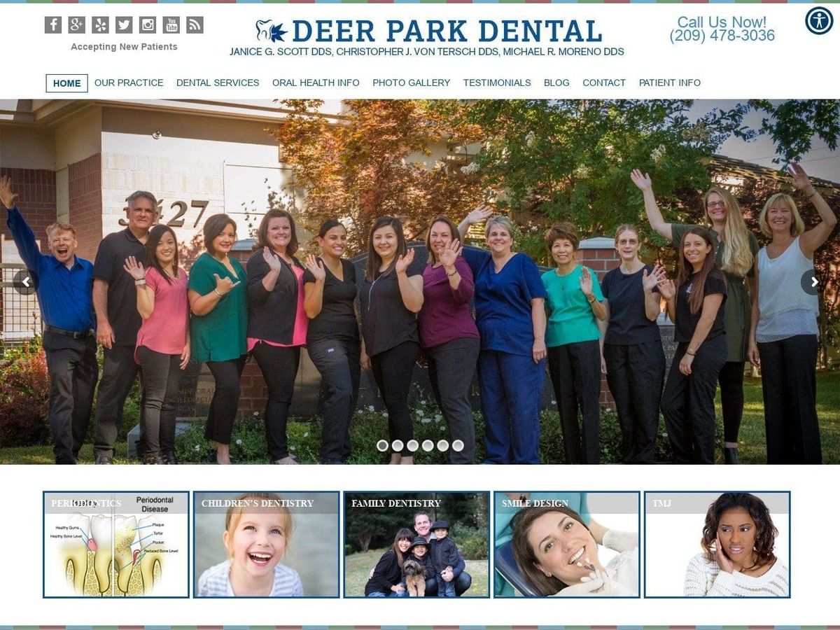 Deer Park Dental Website Screenshot from deerparksmiles.com