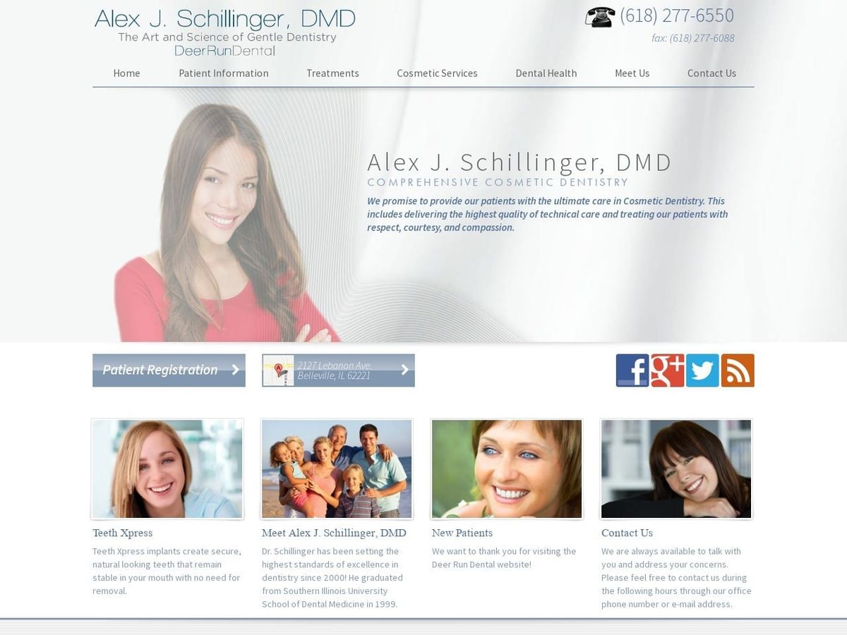 Deer Run Dental Schillinger Alex J DMD Website Screenshot from deerrundental.net