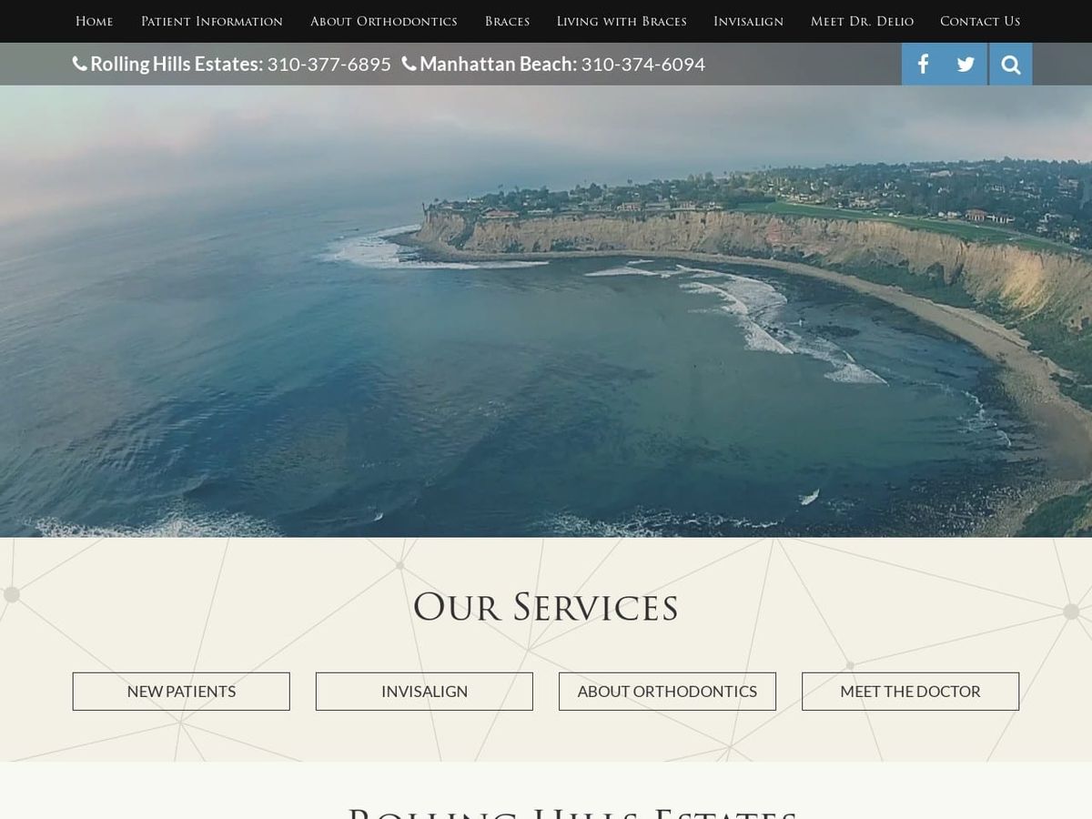 Delio Orthodontics Website Screenshot from delioortho.com