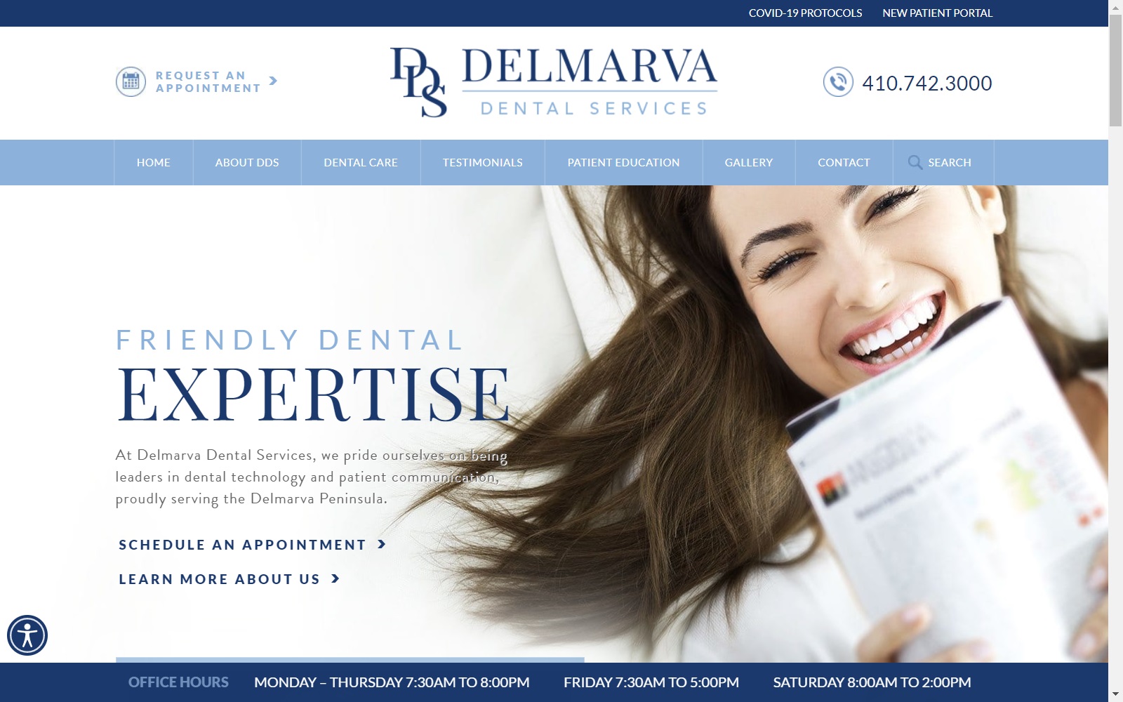 delmarvadentalservices.com screenshot