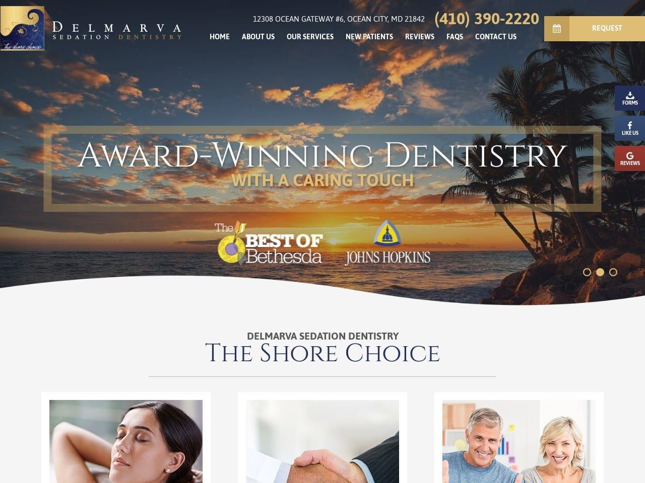 Delmarva Sedation Dentist Website Screenshot from delmarvasedationdentistry.com