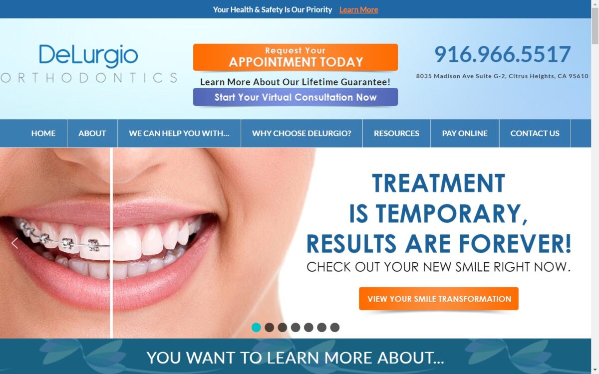 delurgioortho.com screenshot