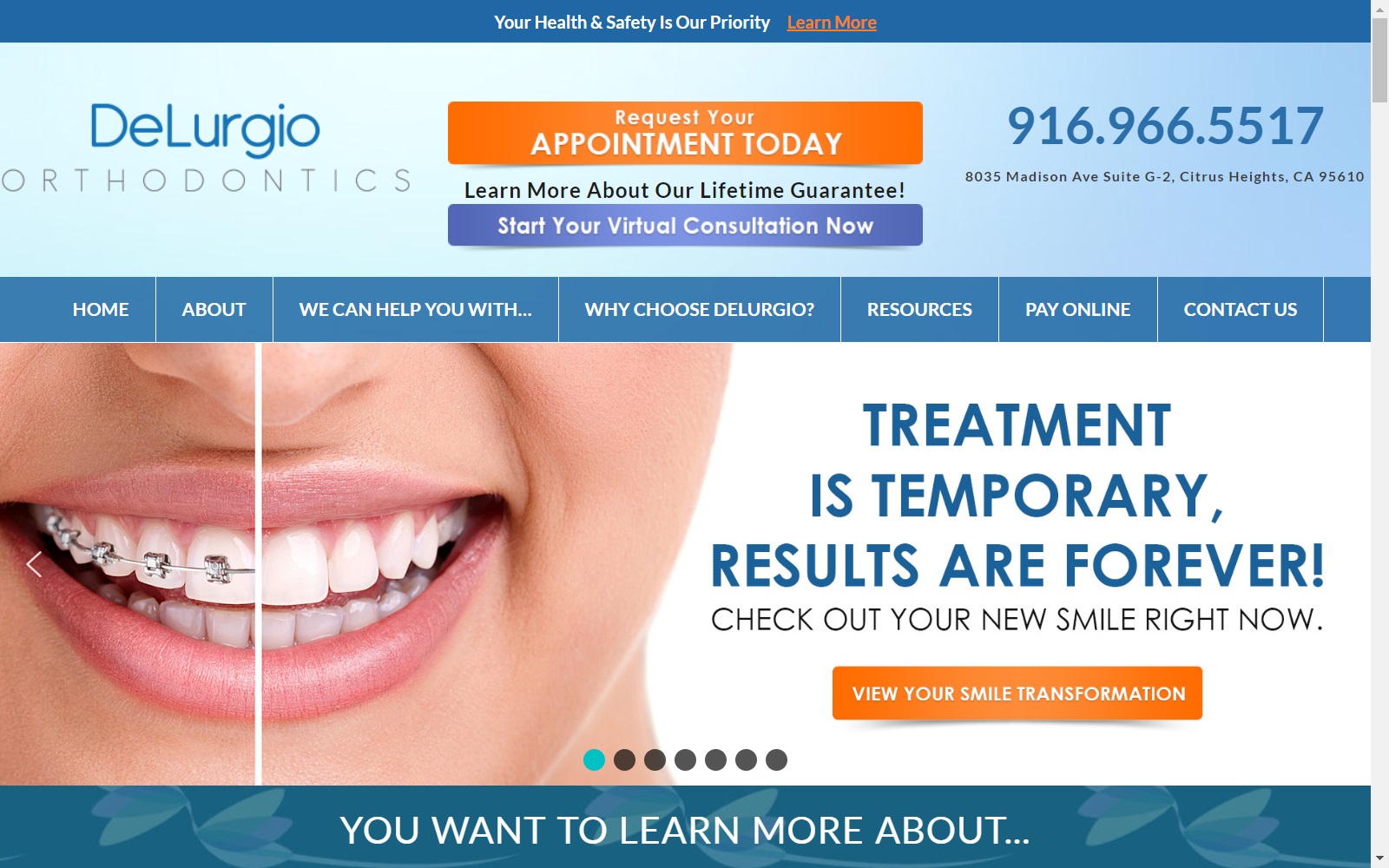 delurgioortho.com screenshot