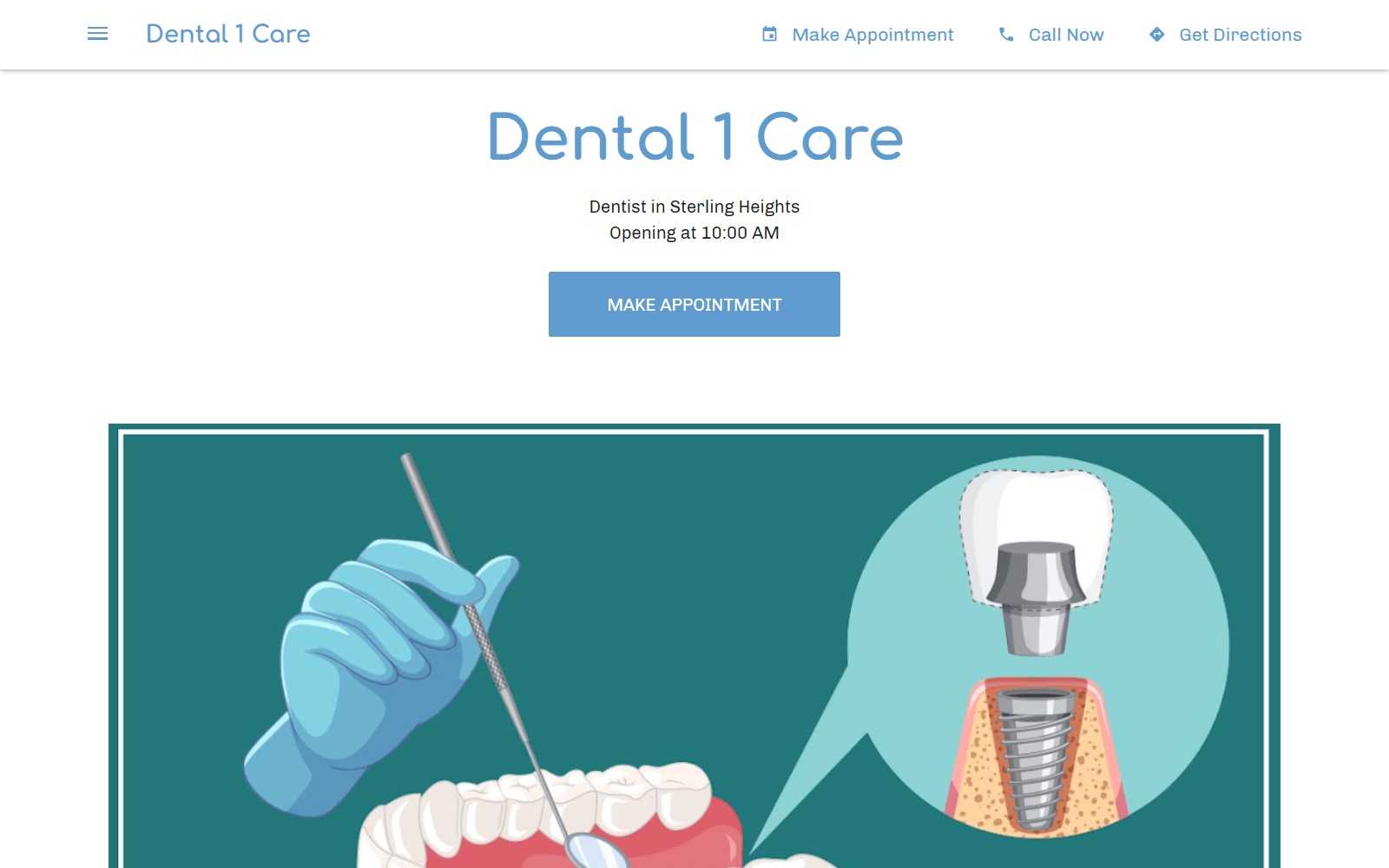 dental-1-care.business.site screenshot