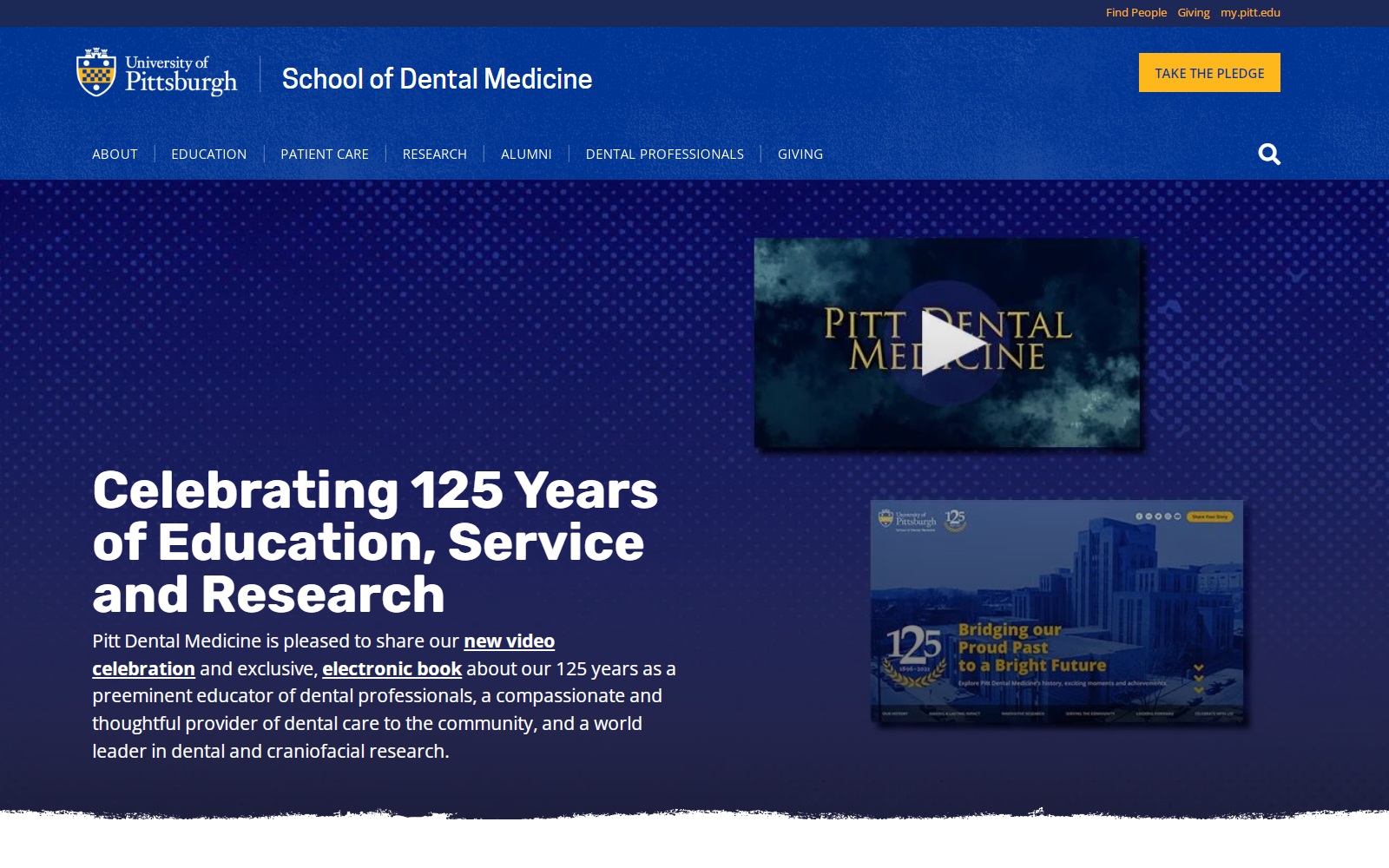 dental.pitt.edu screenshot