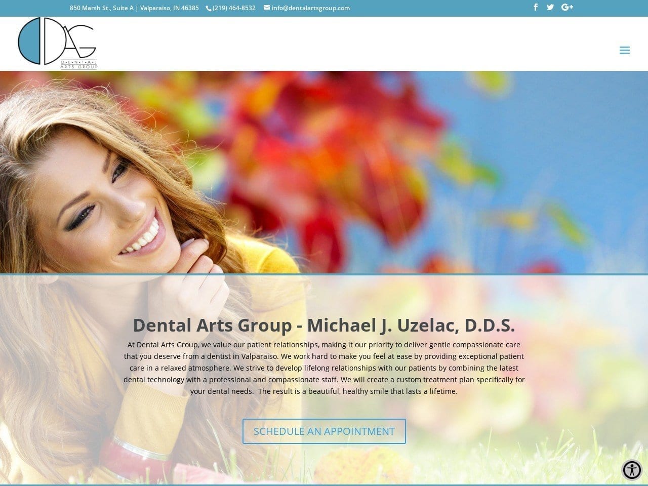 Dental Arts Group Website Screenshot from dentalartsgroup.com