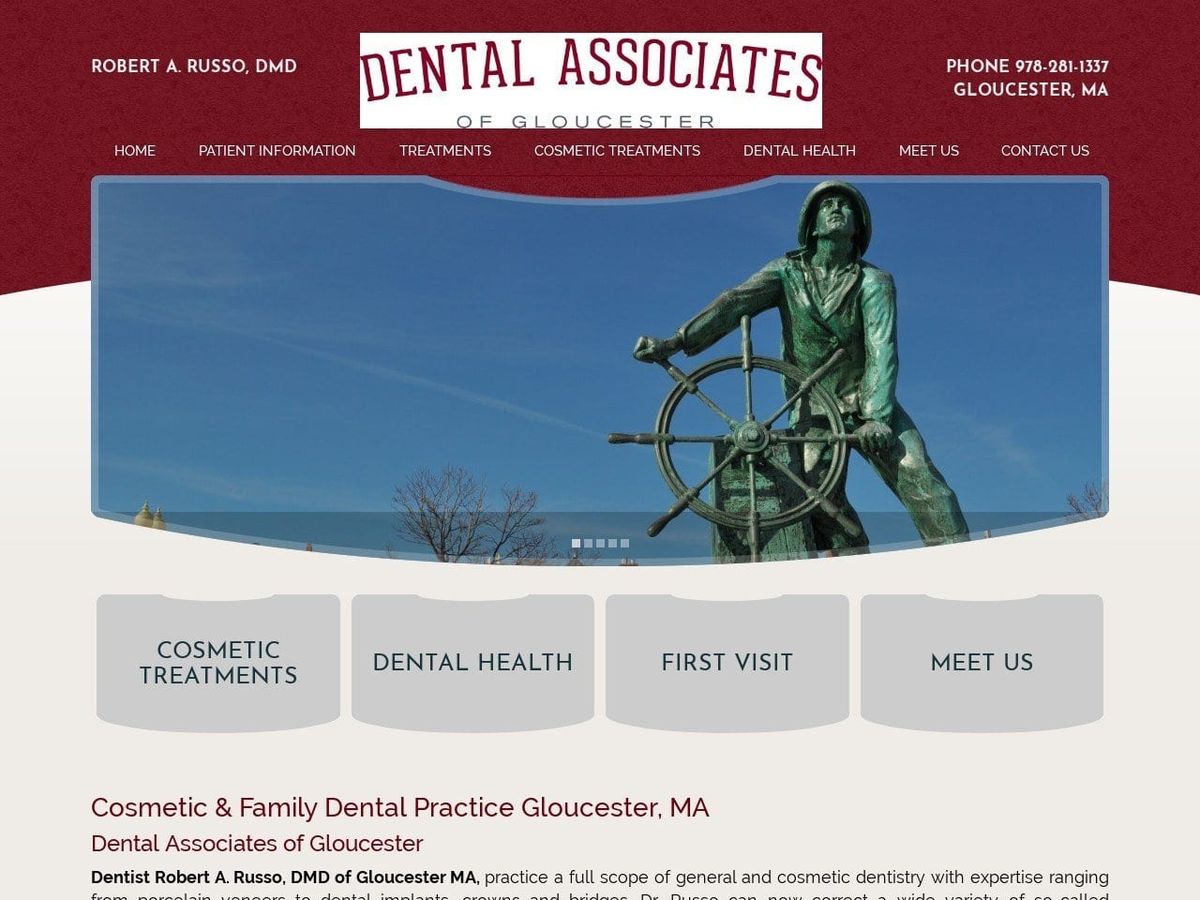 Marny L. Williams DDS Website Screenshot from dentalassociatesgloucester.com