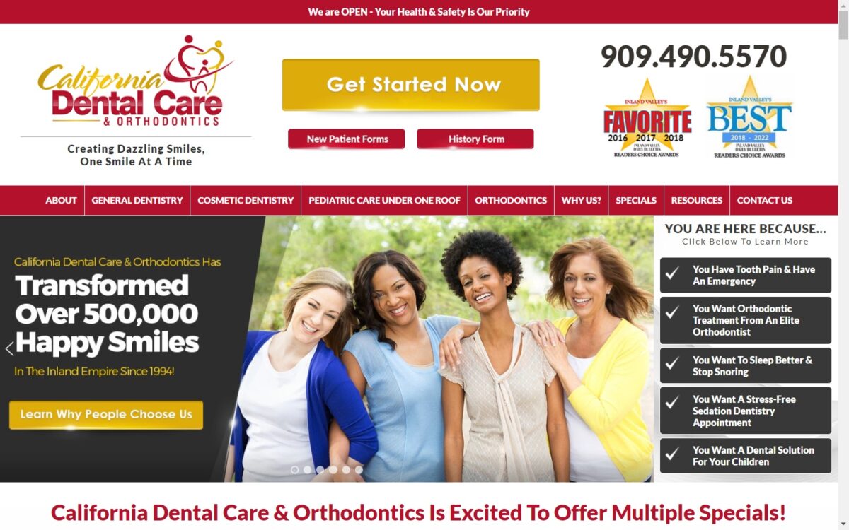 dentalcarecalifornia.com screenshot