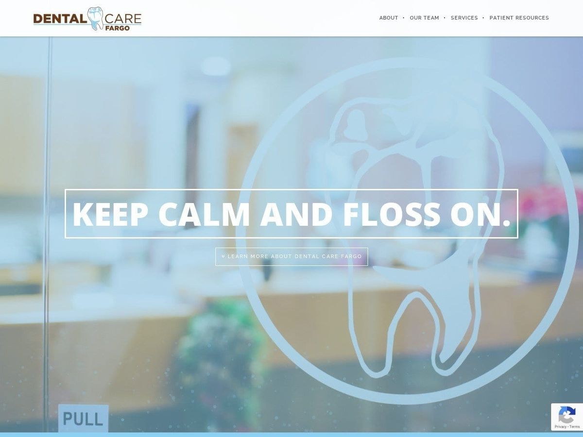 Carrie Peterson DDS Website Screenshot from dentalcarefargo.com