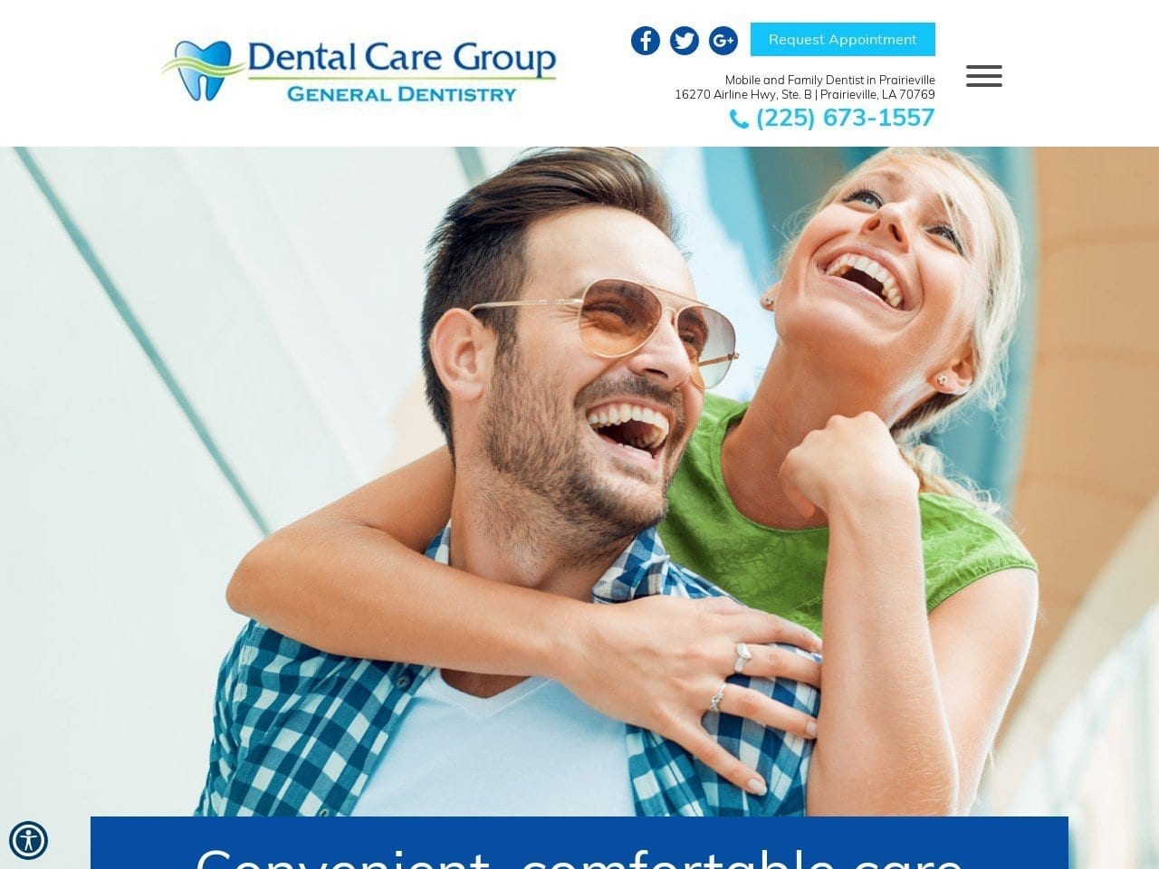 Dental Care Group Website Screenshot from dentalcaregroupla.com