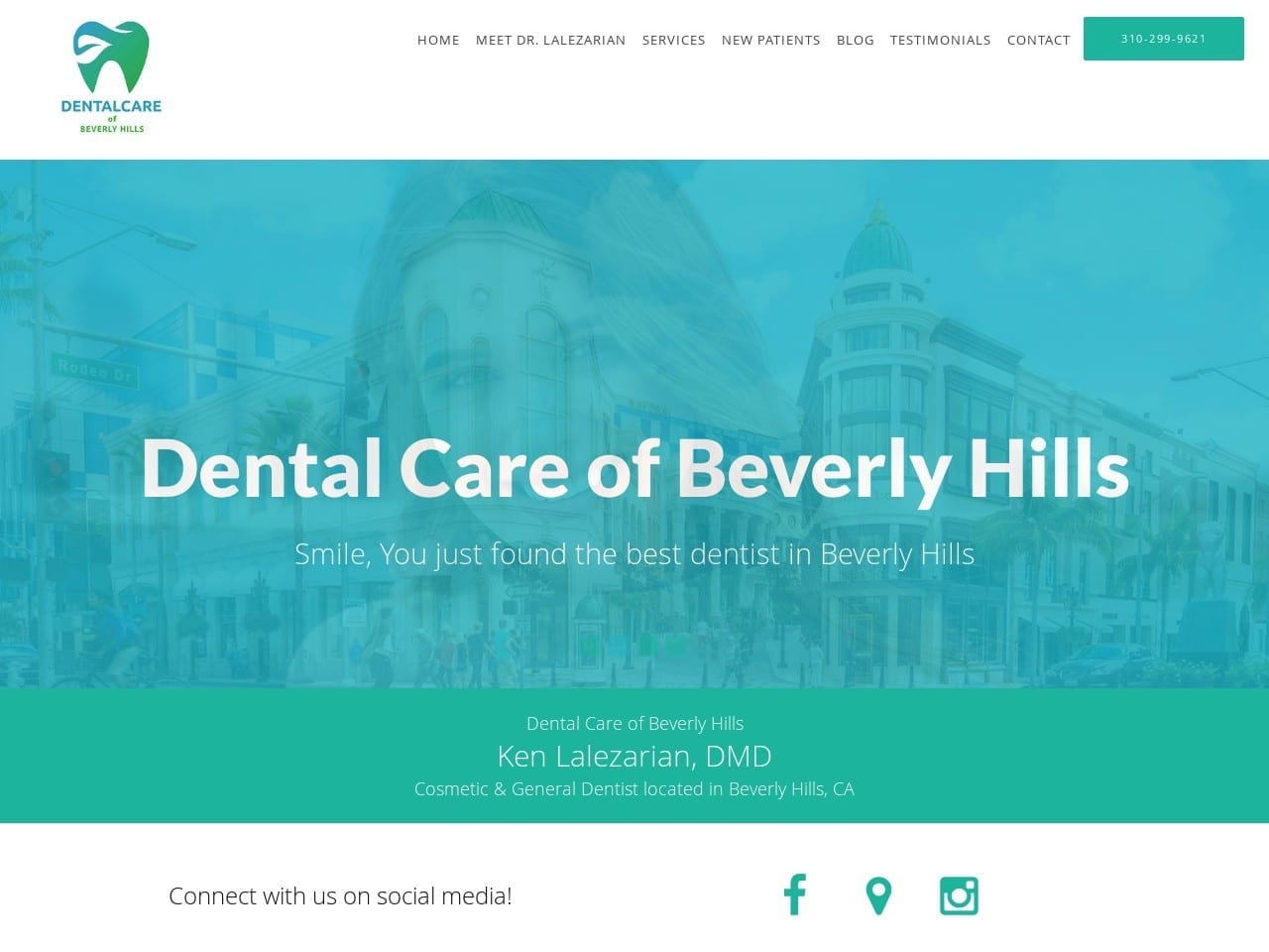 Dental Care of Beverly Hills Website Screenshot from dentalcareofbeverlyhills.com