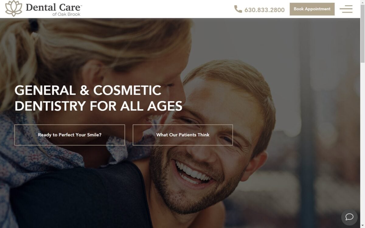 dentalcareofoakbrook.com screenshot