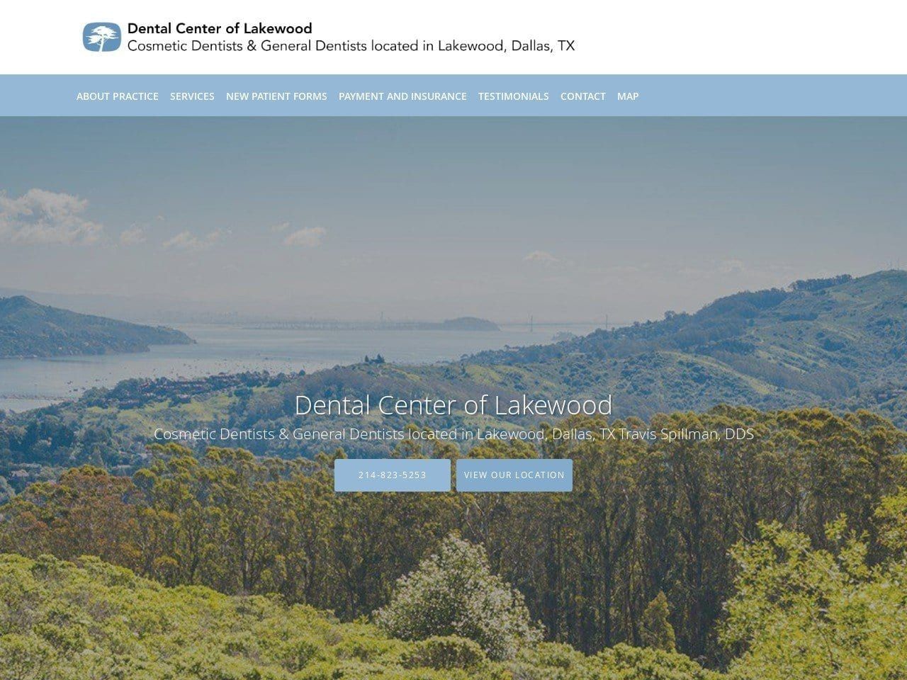 Dental Center of Lakewood Website Screenshot from dentalcenteroflakewood.com