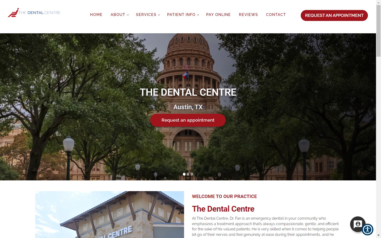 dentalcentreaustin.com screenshot