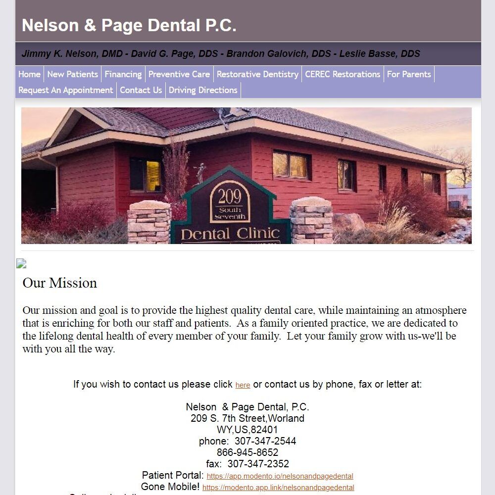 dentalclinicworland.com screenshot