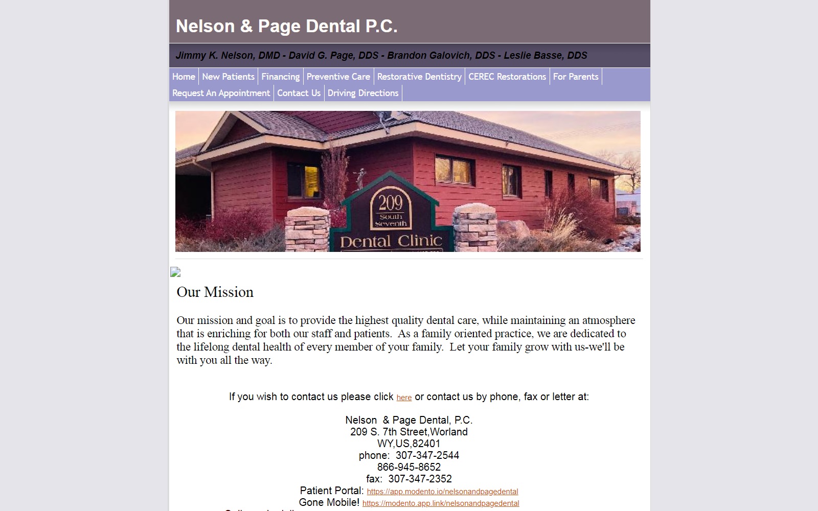 dentalclinicworland.com screenshot