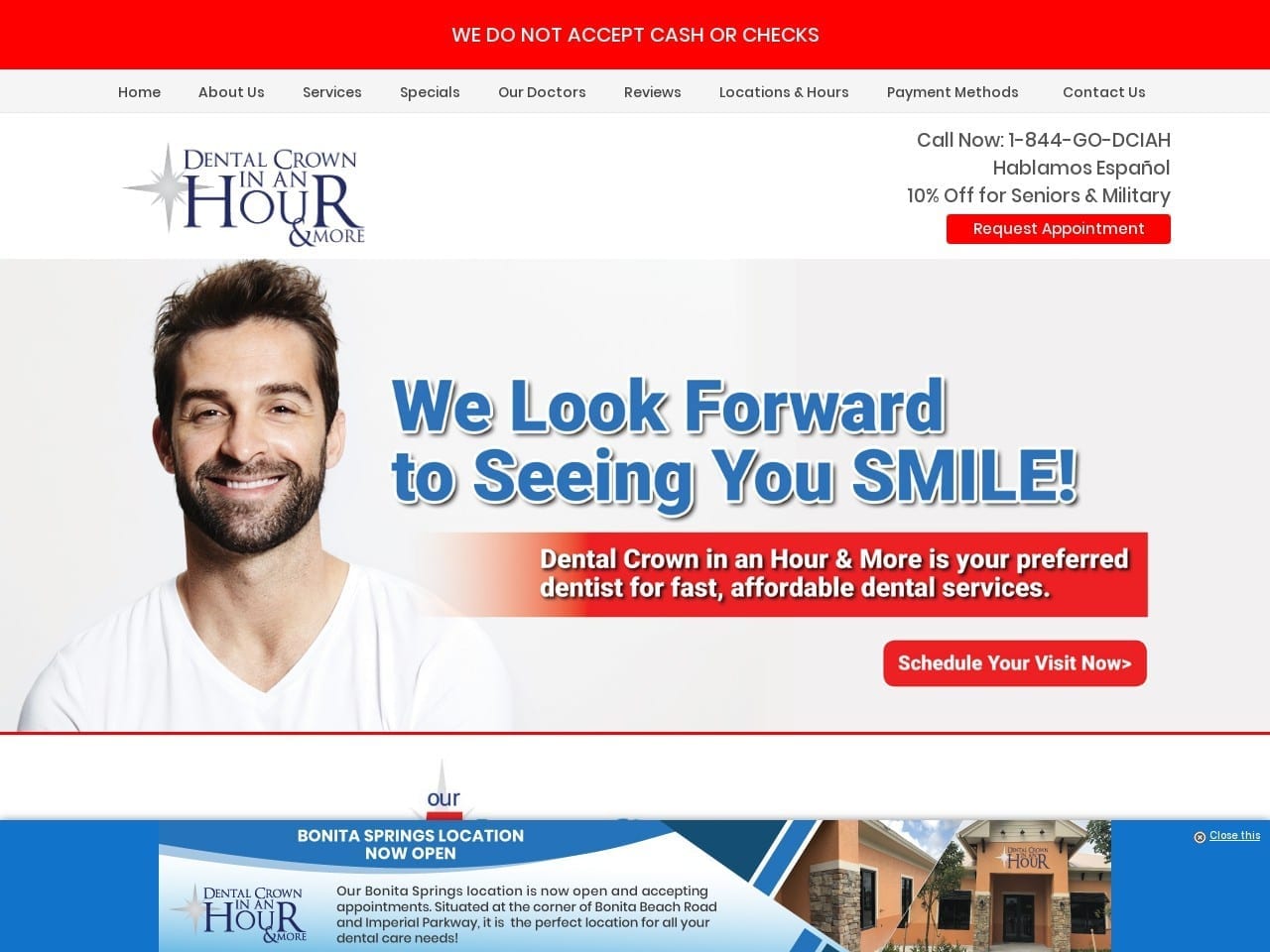 Dental Crown in an Hour Website Screenshot from dentalcrowninanhour.com