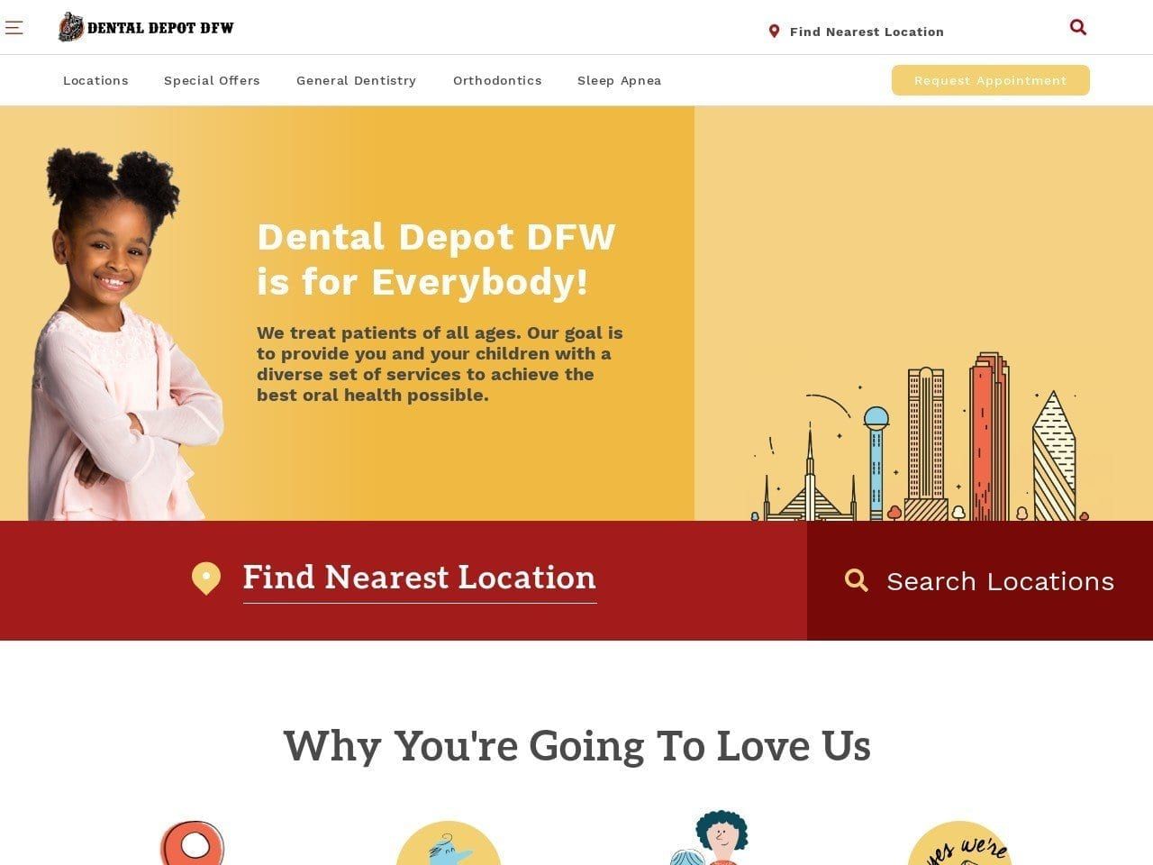 Dr. Charles C. Nunnally Jr DDS Website Screenshot from dentaldepotdallas.com