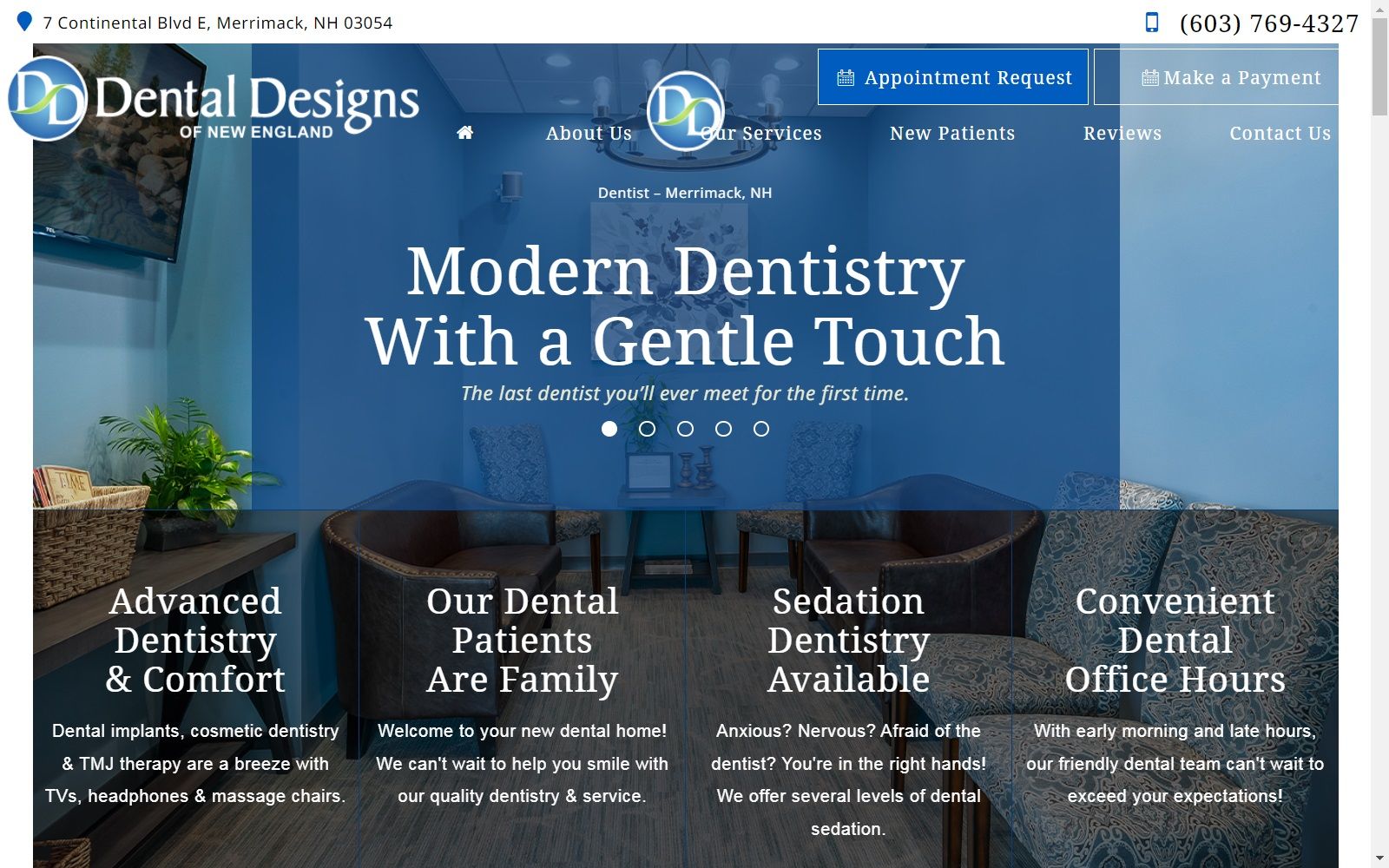 dentaldesignsofnewengland.com screenshot