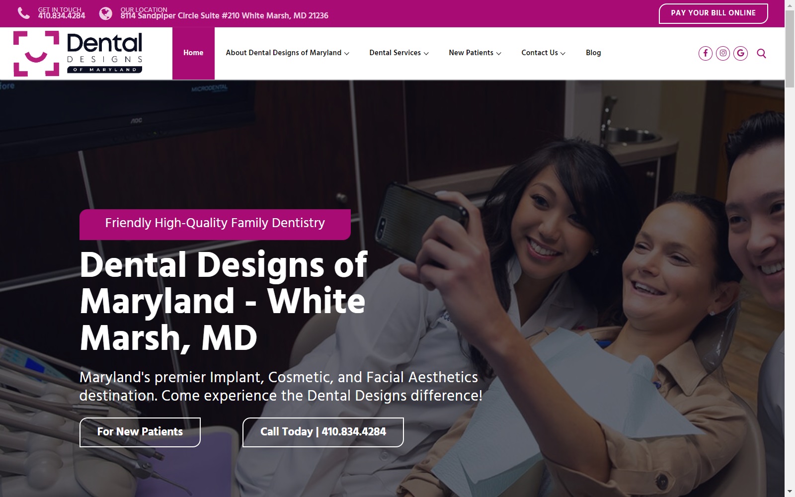 dentaldesignswhitemarsh.com screenshot