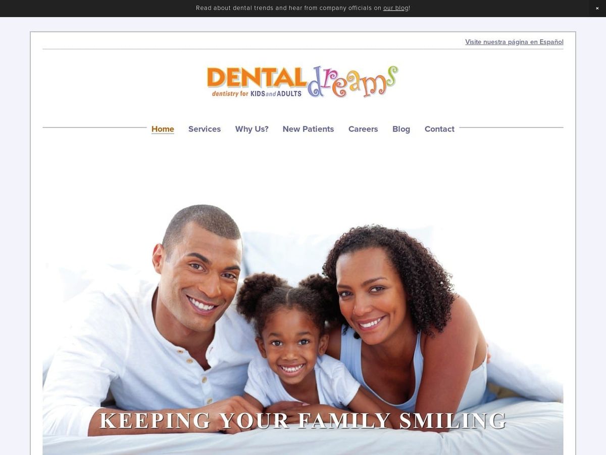 The Dental Clinic Website Screenshot from dentaldreams.org