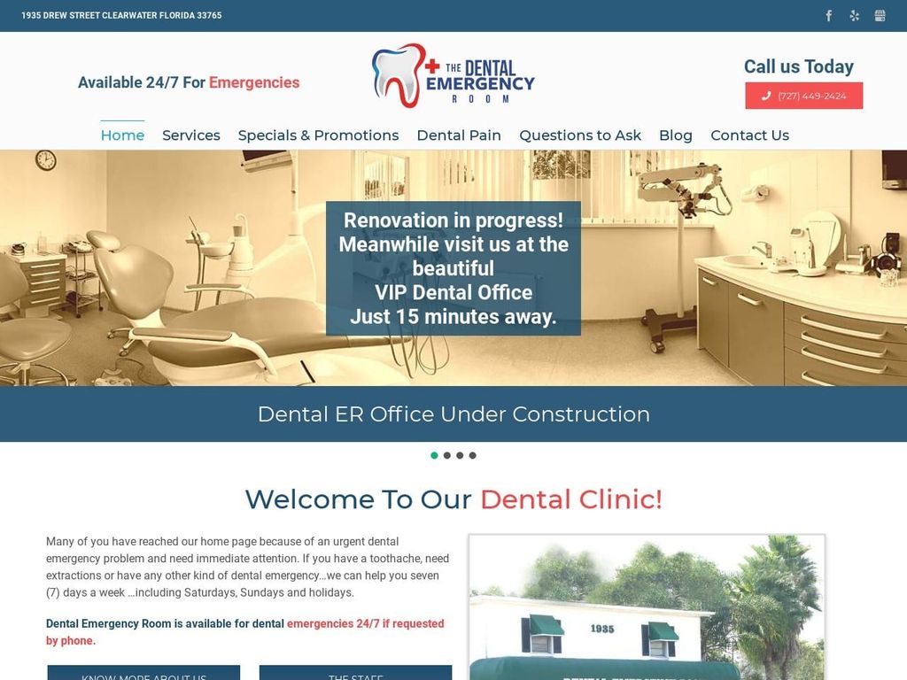 Dental Emergency Room Jarmolych William DDS Website Screenshot from dentaler.com