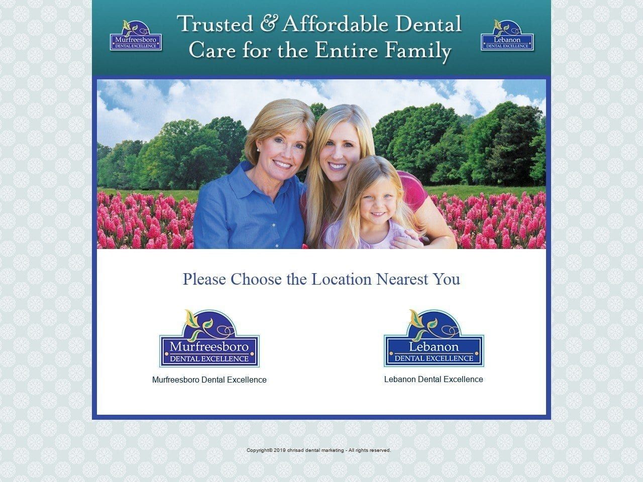 Murfreesboro Dental Excellence Website Screenshot from dentalexcellence.net