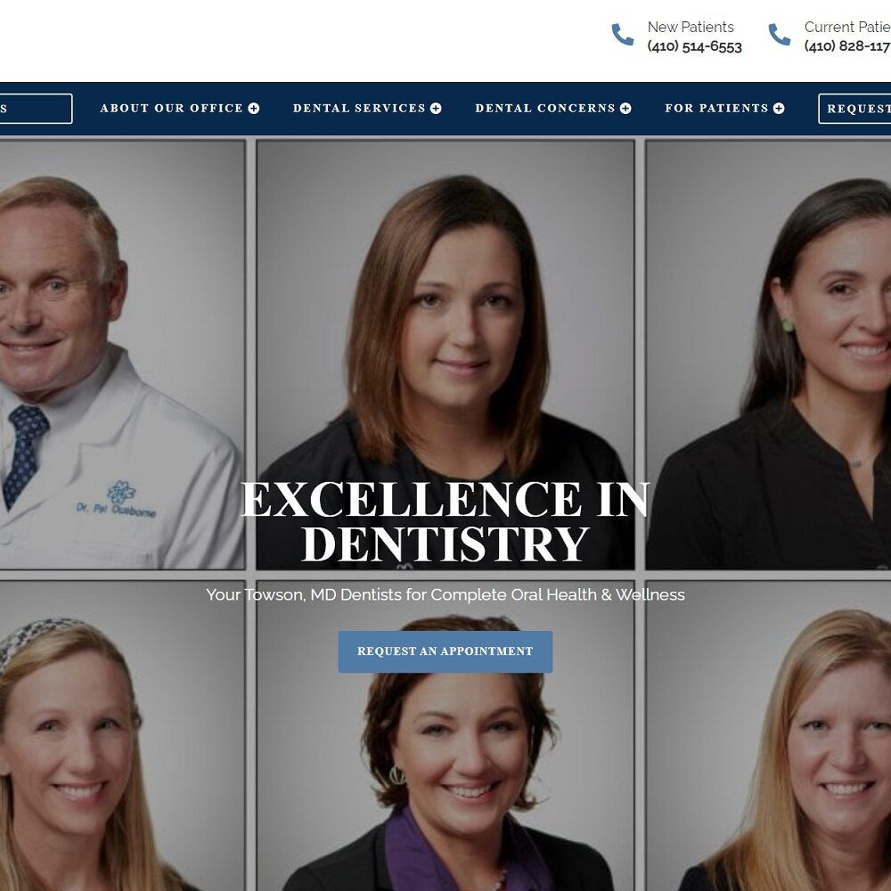 dentalexcellencetowson.com screenshot