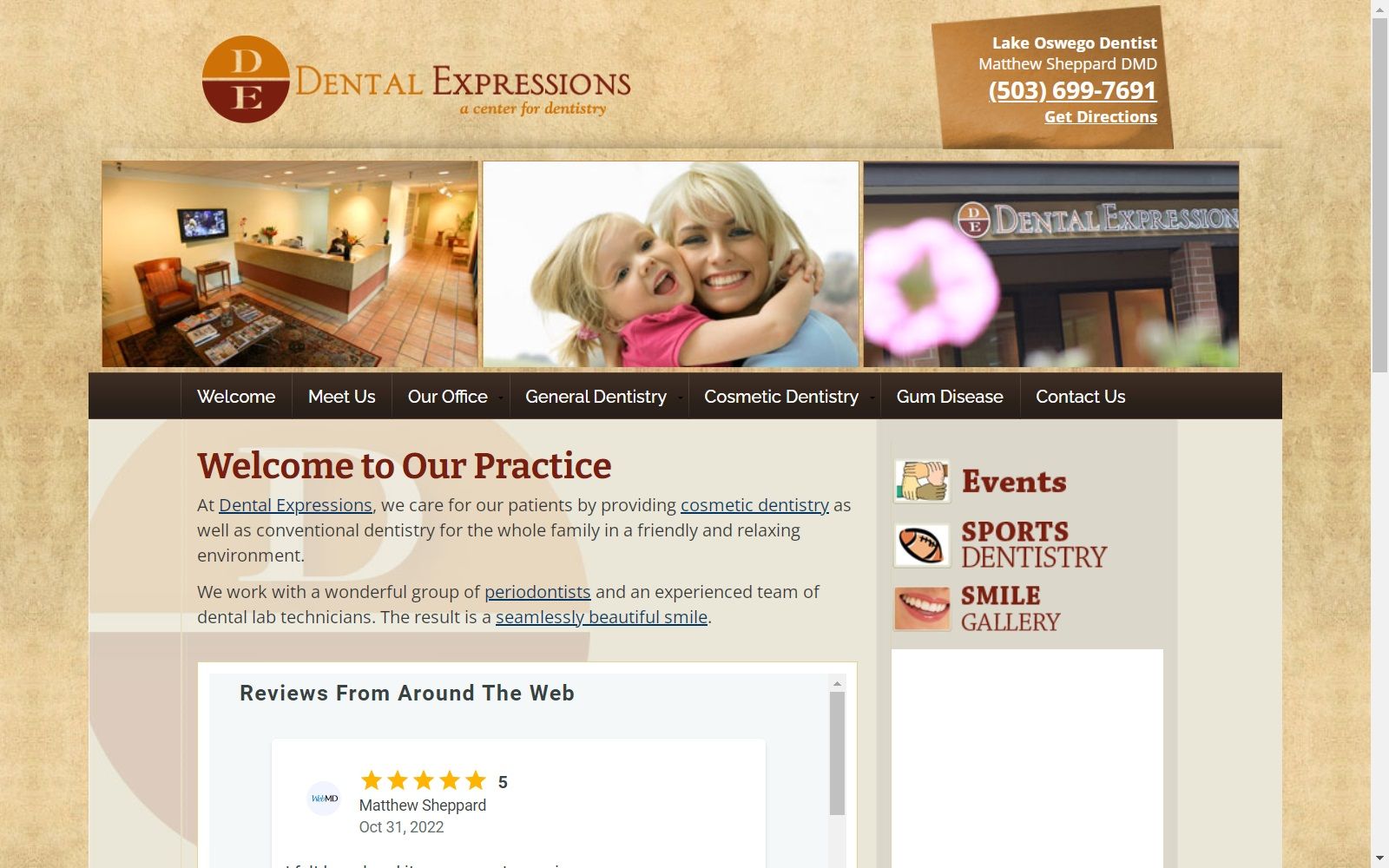 dentalexpressionsonline.com screenshot