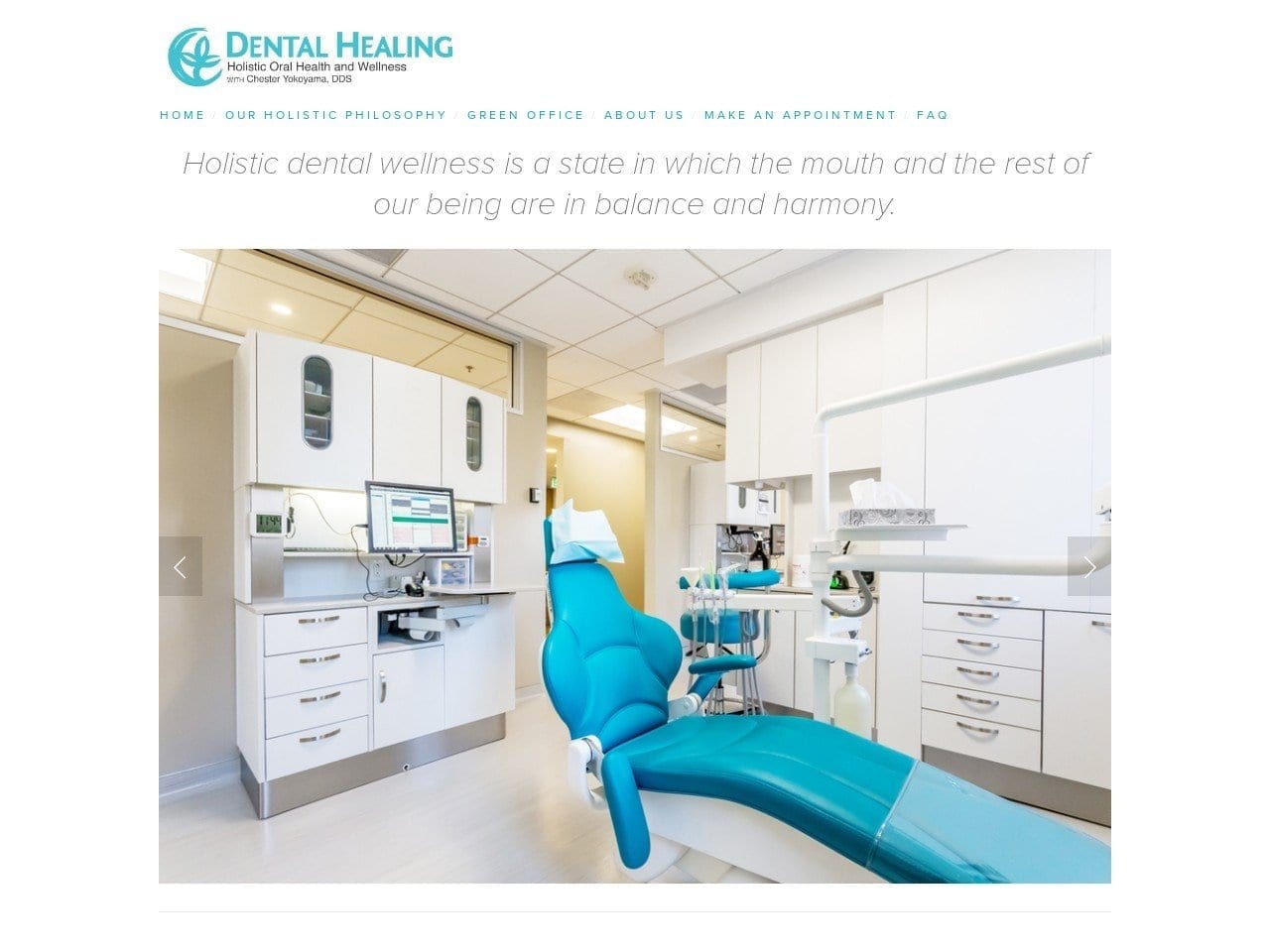 Chester L Yokoyama DDS Website Screenshot from dentalhealing.com